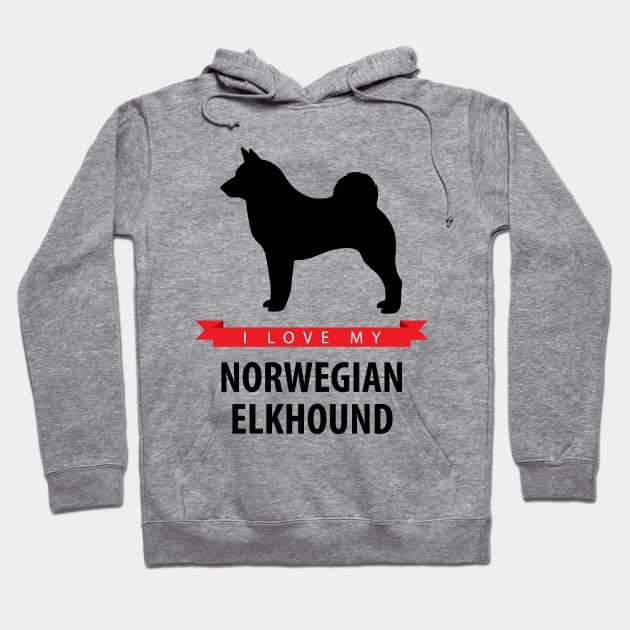 I Love My Norwegian Elkhound Hoodie by millersye